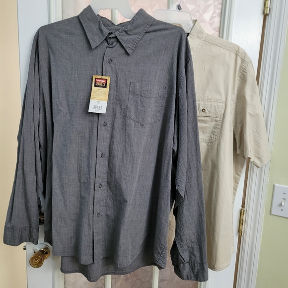 NWT Two Wranglers Jeans Button-up Shirt - Picture 2 of 8